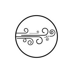 Wind vector icon design illustration template
