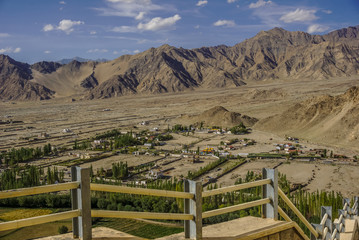 Fototapeta na wymiar Ladakh Landscape with mountains and blue sky 1