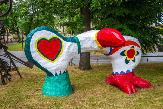 Niki De Saint Phalle And Jean Tinguely Sculptures In Stockholm, Sweden