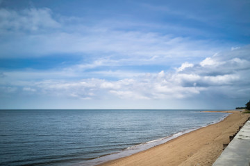 beautiful Sea View at Thapsakae Beach, Prachuap Khiri Khan, Thailand.