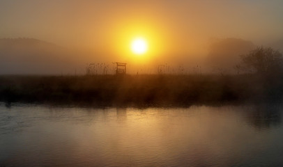Sonnenaufgang, Nebel
