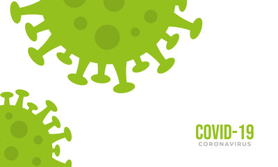 flat covid-19 background . green corona virus background design