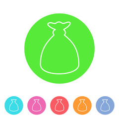 money bag sack icon flat web sign symbol logo label