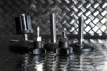 Fastenings for the bottling line at the water production plant. Equipment for food factories