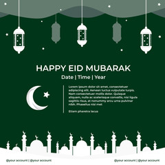 
Islamic Holy Month, Eid Mubarak for Instagram feeds and many more social media post templates, decorated with antique lanterns and beautiful mosque designs.