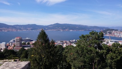 Fototapeta na wymiar View of Vigo's ría / sea
