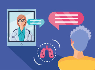 patient meeting a professional doctor online