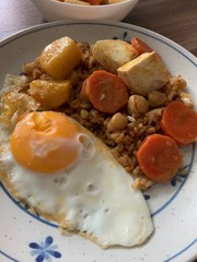 fried eggs with curry