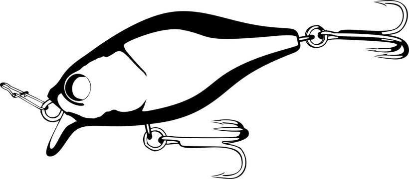 Fishing lure vector illustration on white background