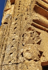 Caravansari Carvings, beautiful historian pattern, Close Up