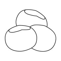 Obraz na płótnie Canvas Chestnut vector icon.outline vector icon isolated on white background chestnut.