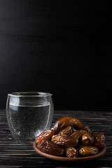 Iftar decided to start with water and dates. Vertical orientation