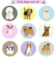 Cute Dogs illustration set