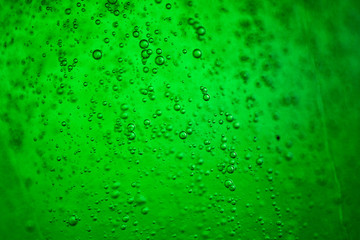 green fluid with bubbles science research