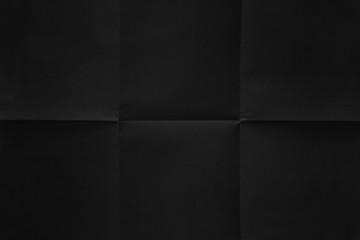 Black paper folded in six fraction background
