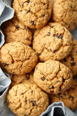 Oatmeal cookies with chocolate crumb