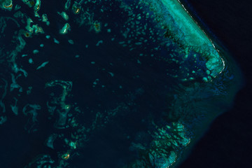 High resolution satellite image of Belize Barrier Reef - contains modified Copernicus Sentinel Data...