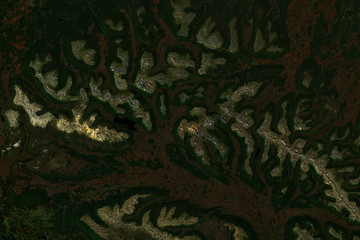 High resolution satellite image of landscape in Patagonia, Argentina - contains modified Copernicus Sentinel Data (2020)