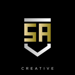 sa logo design vector icon