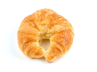 fresh croissant isolate on white background