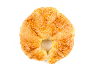 fresh croissant isolate on white background