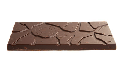 chocolate with nuts and raisins isolated