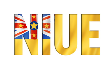 Niue flag text font