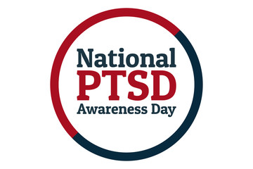 National PTSD Awareness Day concept. June 27. Template for background, banner, card, poster with text inscription. Vector EPS10 illustration. .