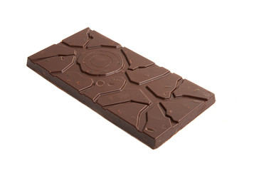 chocolate with nuts and raisins isolated
