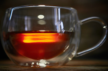 A mug of hot tea, not a tattered brown plank in the kitchen.