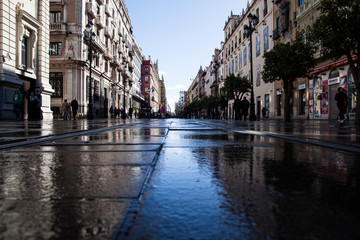 Fototapeta premium calle mojada