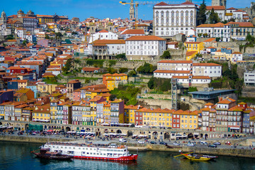 Fototapeta na wymiar City landscape, view of the city from the upper point. Porto, Portugal