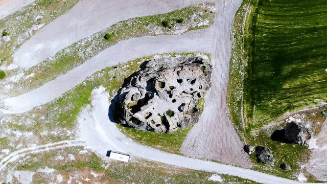 Arial view to the phyrigian valley in Afyonkarahisar area