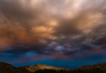 Dark Sky Rain Mountain Sunset