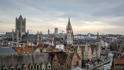 Nice skyline of Gent