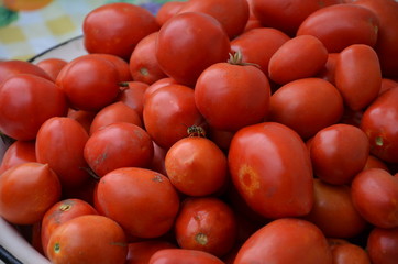 red tomatoes at the market
