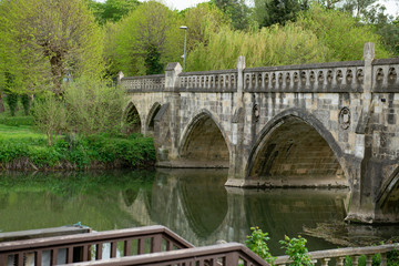 Fototapeta premium Batheaston old Toll Bridge on Avon river , Uk