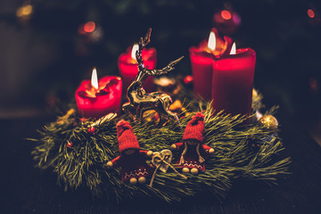 christmas decoration with candles