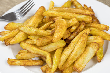 assiette de frites faite maison