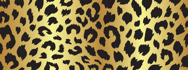 Luxury gold Leopard texture pattern design vector. Stylised Spotted Leopard Skin Background for Fabric, Print, Fashion, Wallpaper. Vector illustration. 
