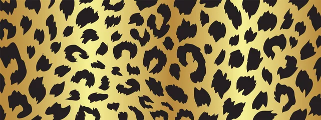 Foto op Plexiglas Luxury gold Leopard texture pattern design vector. Stylised Spotted Leopard Skin Background for Fabric, Print, Fashion, Wallpaper. Vector illustration.   © TWINS DESIGN STUDIO
