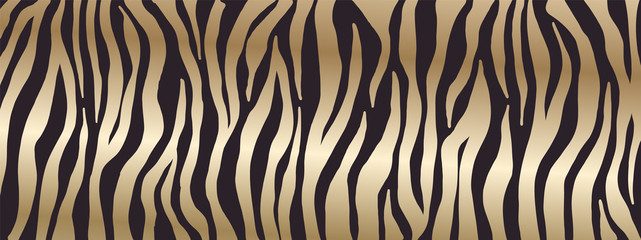 Luxury animal skin background, Golden  zebra skin pattern, Gold tiger skin background vector illustration.