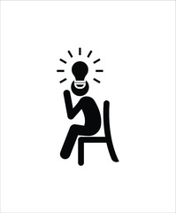 idea icon,vector best flat icon,man with bulb icon.