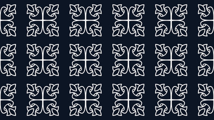 White ornament on blue seamless pattern. Vintage, paisley elements. Ornamental traditional, ethnic, turkish. Great for fabric and textile, wallpaper, packaging or any idea.