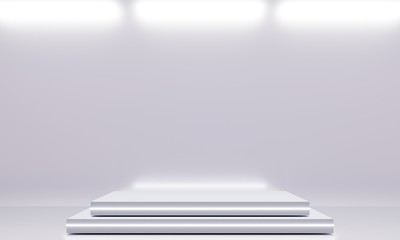 Podium winners for business concepts, scene gray background illustration.