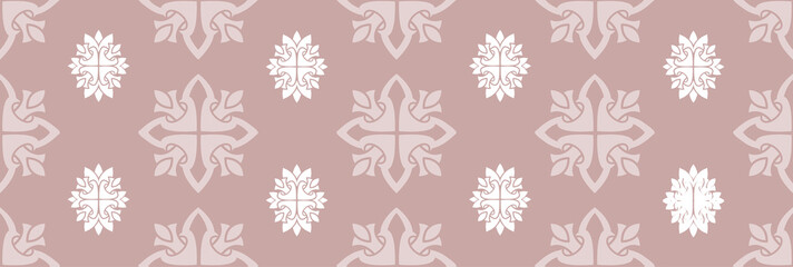 Seamless damask pastele pattern wallpaper. Vintage decor in Victorian style.