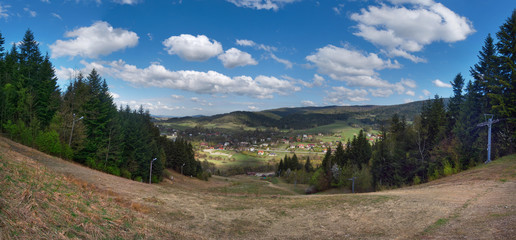 Panorama Rabka Zdrój Zakryte - stacja narciarska Polczakówka