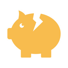 piggy savings silhouette style