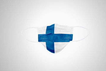 Medical protective mask with flag of Finland