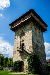 Fototapeta premium Tower of the Humor monastery. The orthodox monastery Humor. Suceava county, Romania.